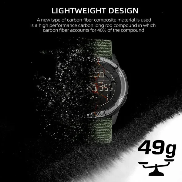NORTH EDGE ALPS Men's Digital Carbon fiber Watch 4