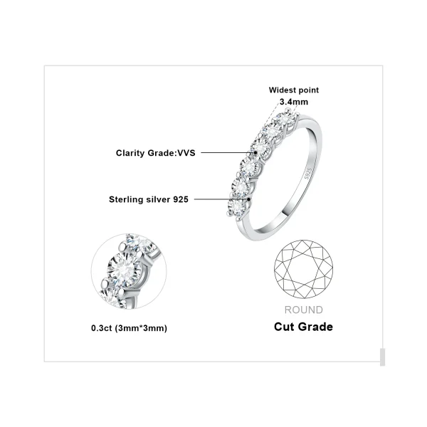 Sterling Silver Wedding Engagement Band 5