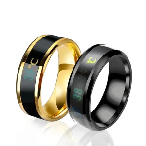 Temperature Ring Titanium Steel Mood Emotion Feeling Intelligent Temperature Sensitive Rings for Women Men Waterproof Jewelry 1