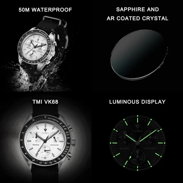 CADISEN Luxury Quartz Wrist Watch 6