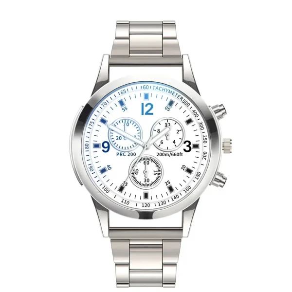 Men Stainless Steel Casual Quartz Wristwatch 5