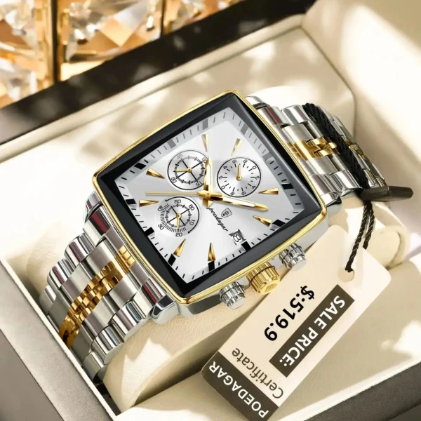 POEDAGAR Luxury Square Sports Wristwatch 2
