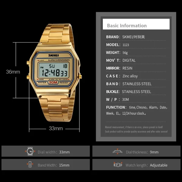 Stainless Steel Chrono Sport Watch 6