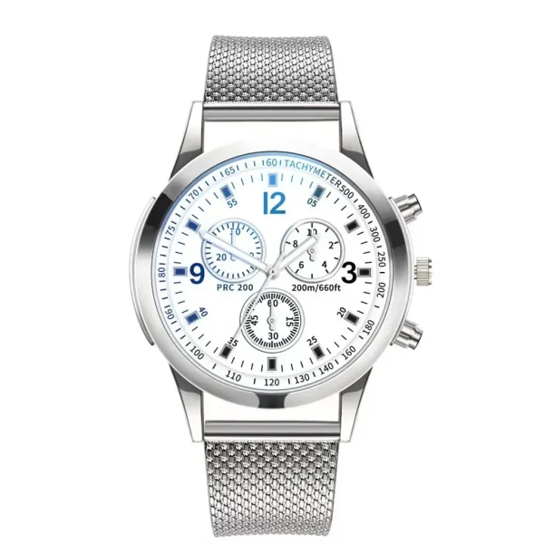 Men Stainless Steel Casual Quartz Wristwatch 6