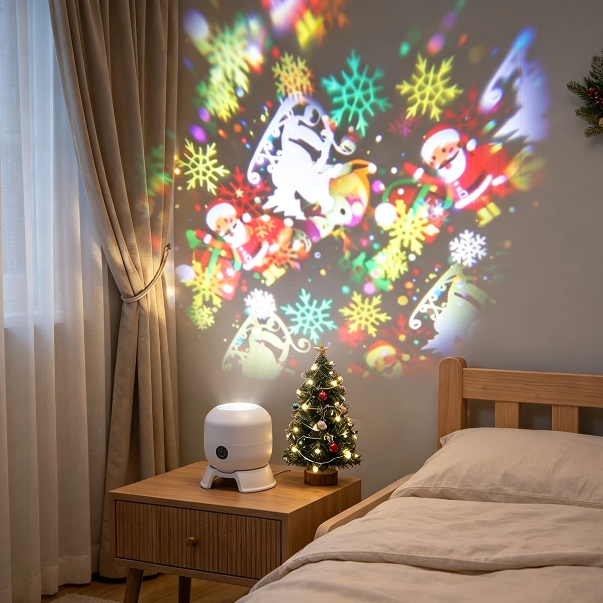 Christmas Rotating LED Projection Lamp 3