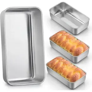 3PCS Stainless Steel Bread Cake Pan 1