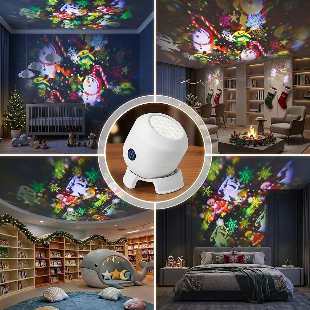 Christmas Rotating LED Projection Lamp 5