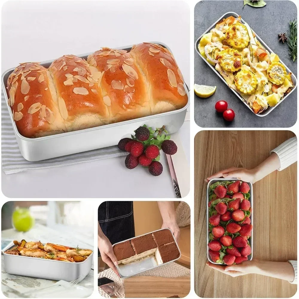 3PCS Stainless Steel Bread Cake Pan 3