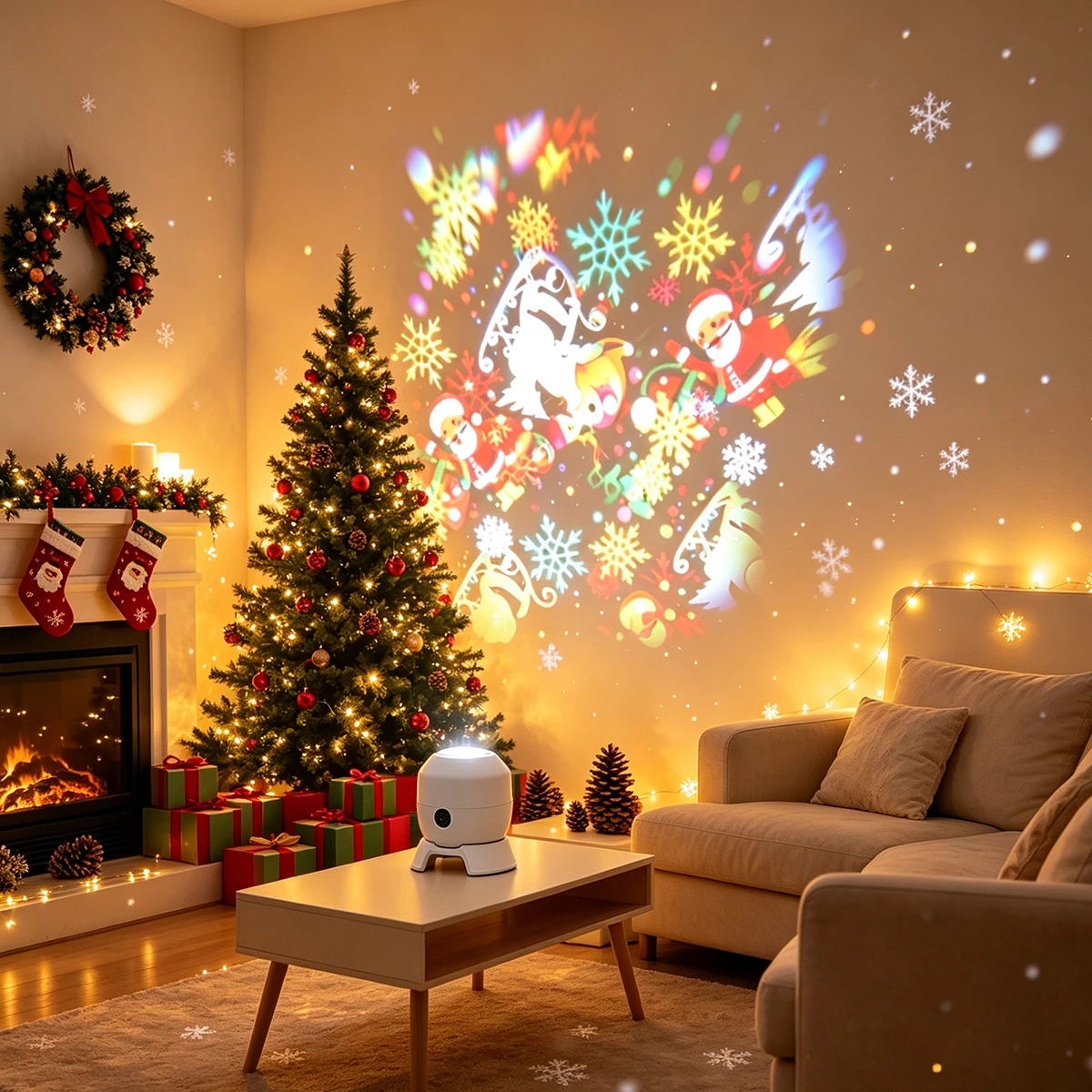 Christmas Rotating LED Projection Lamp 2
