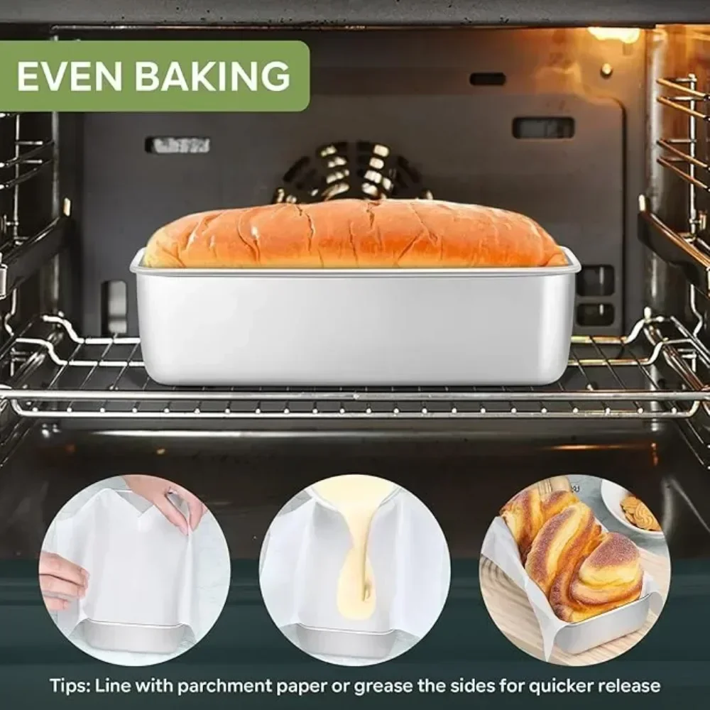 3PCS Stainless Steel Bread Cake Pan 2